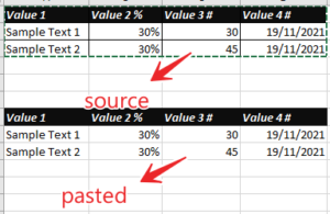 paste without border