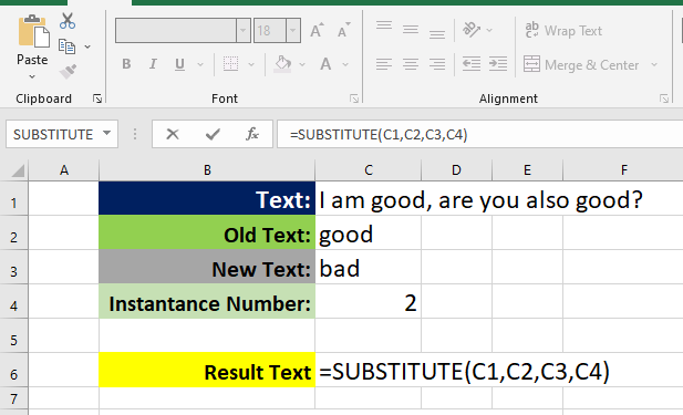 how-to-use-substitute-formula-in-excel