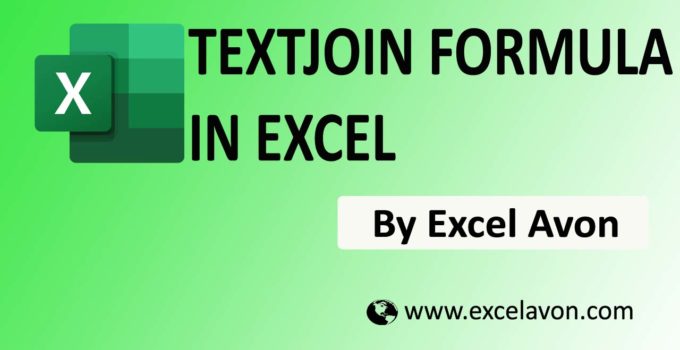 How to use TEXTJOIN Formula in Excel