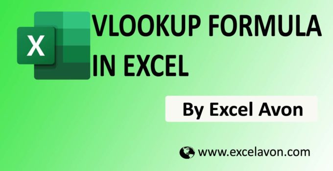 How to use VLOOKUP Formula in Excel