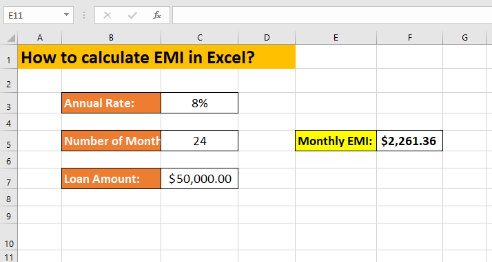 last image emi formula