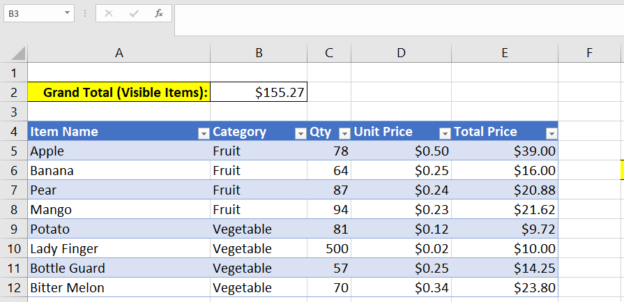 how-to-use-subtotal-formula-in-excel-with-2-examples