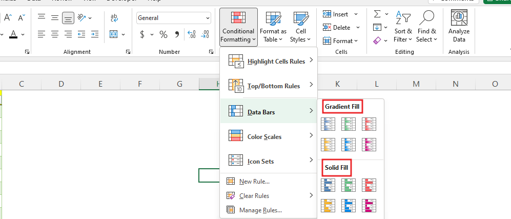 Conditional-Data-Bars-in-Example