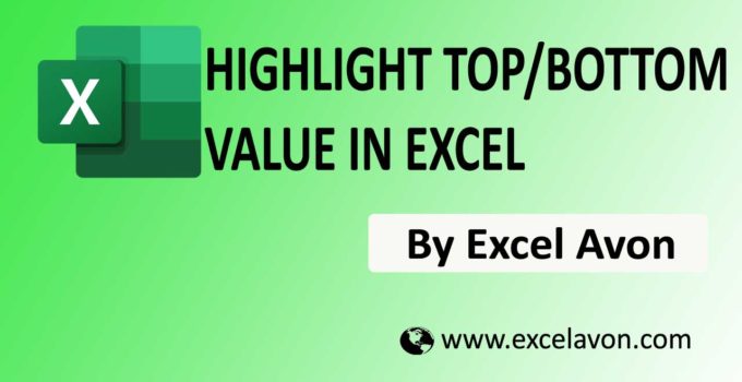 How to Highlight Top or Bottom value in Excel(2 Examples)