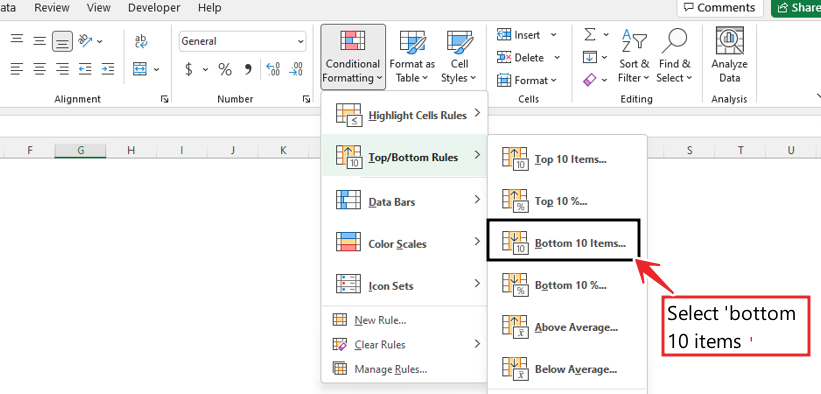 Highlight-Up-Down-Rule-in-excel