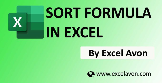 How to Use SORT Formula in Excel (4Example)