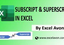 How to do Subscript and Superscript in Excel with 2 Example