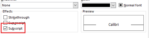Subscript-superscript-in-excel