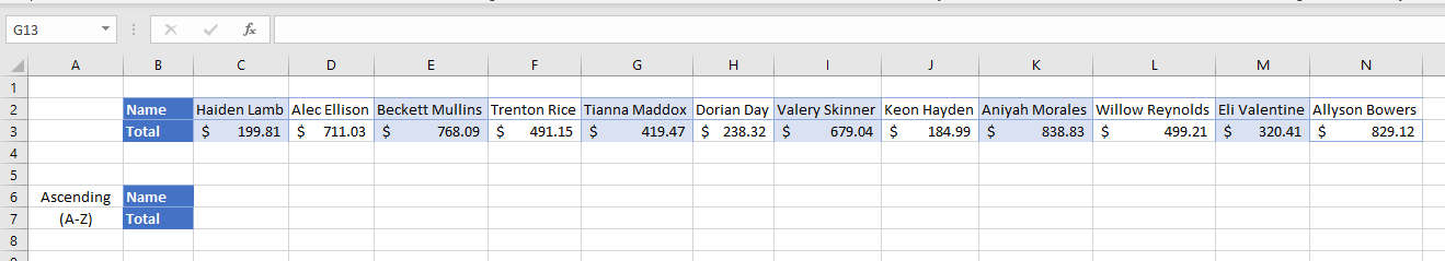 SORT-DESCENDING -ORDER-FORMULA