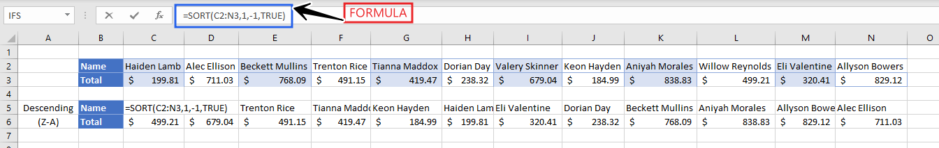 sort-order-formula-in-excel