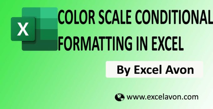 How to add Color Scale Conditional Formatting in Excel (2 and 3 color scale)