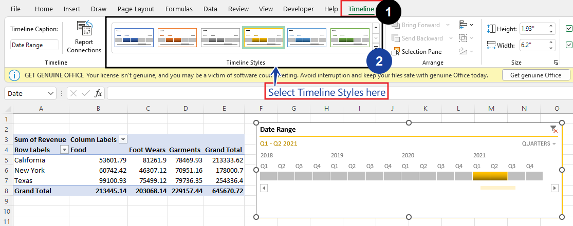 How-Insert-timeline-in-excel 555