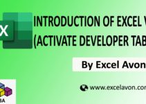 Excel VBA Introduction and Activate Developer Tab Easily – 1 Trick