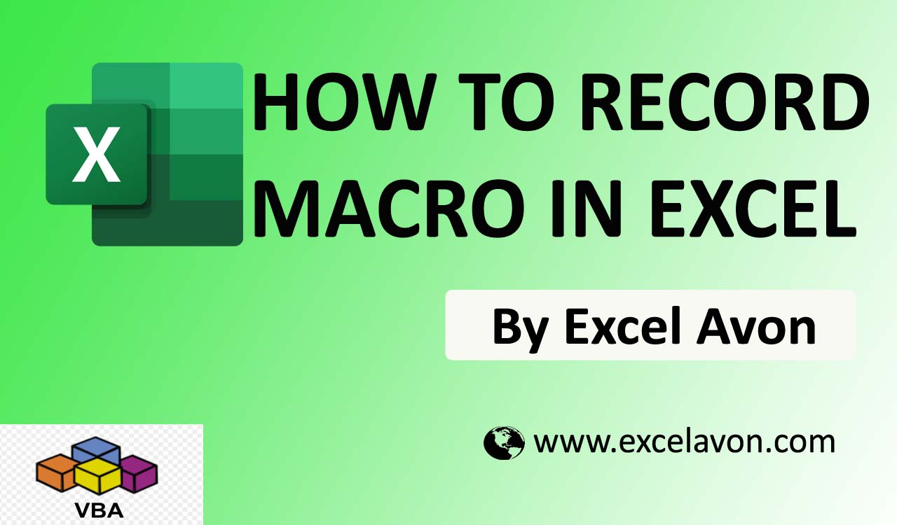 How To Record Macro Use Relative Reference Excel Avon 0241