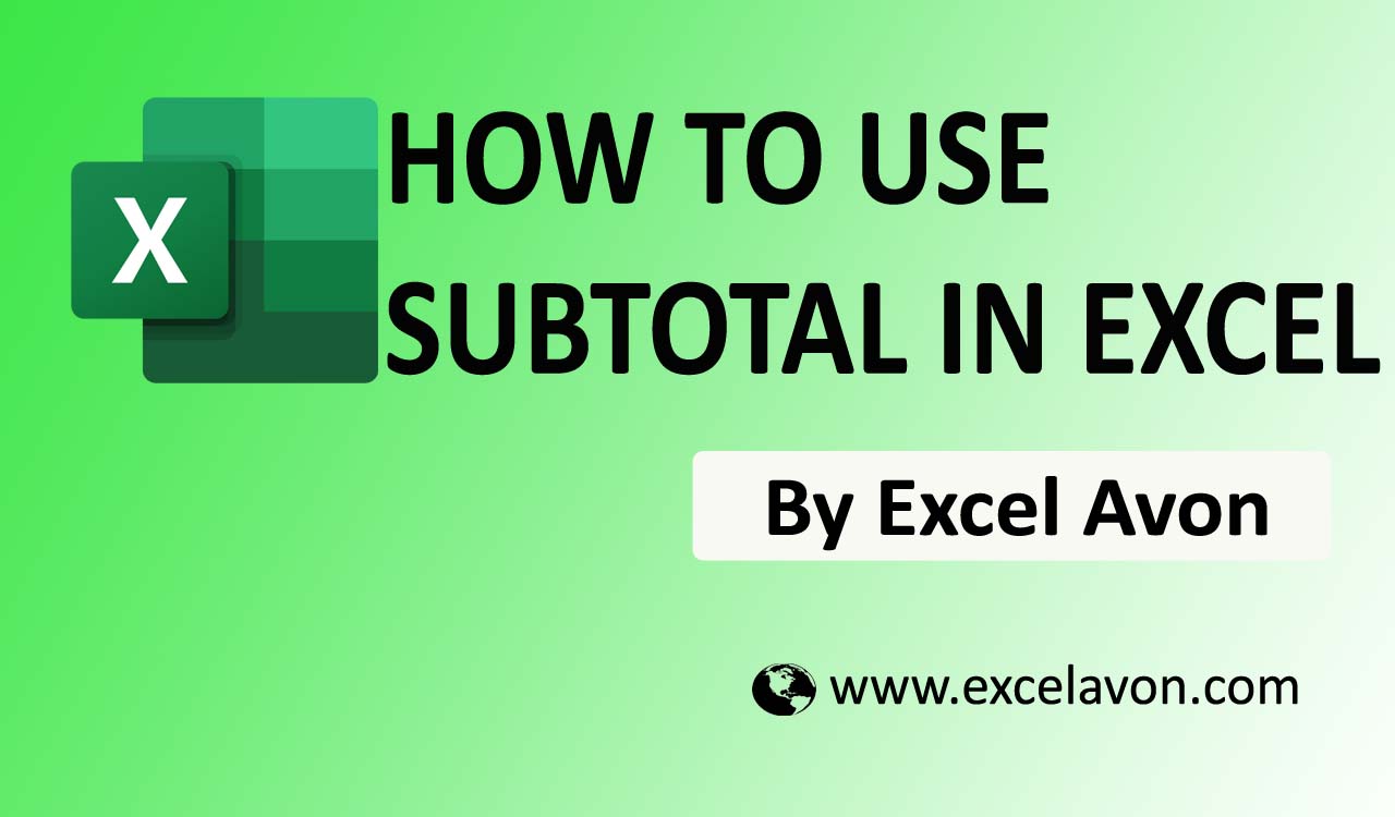 how-to-use-subtotal-option-formula-in-excel