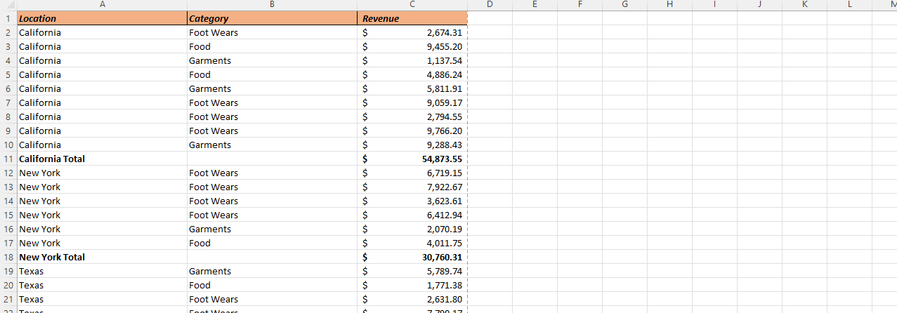 SUBTOTAL IN EXCEL4