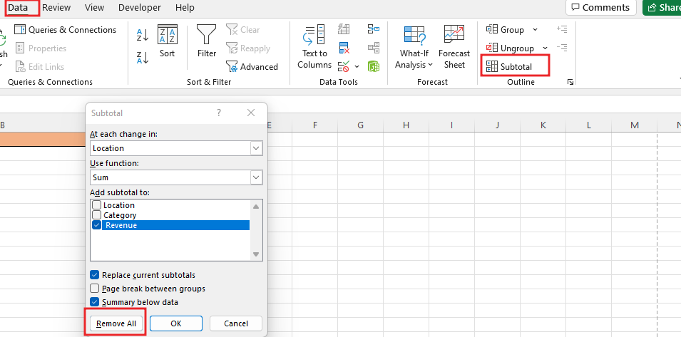 SUBTOTAL IN EXCEL5