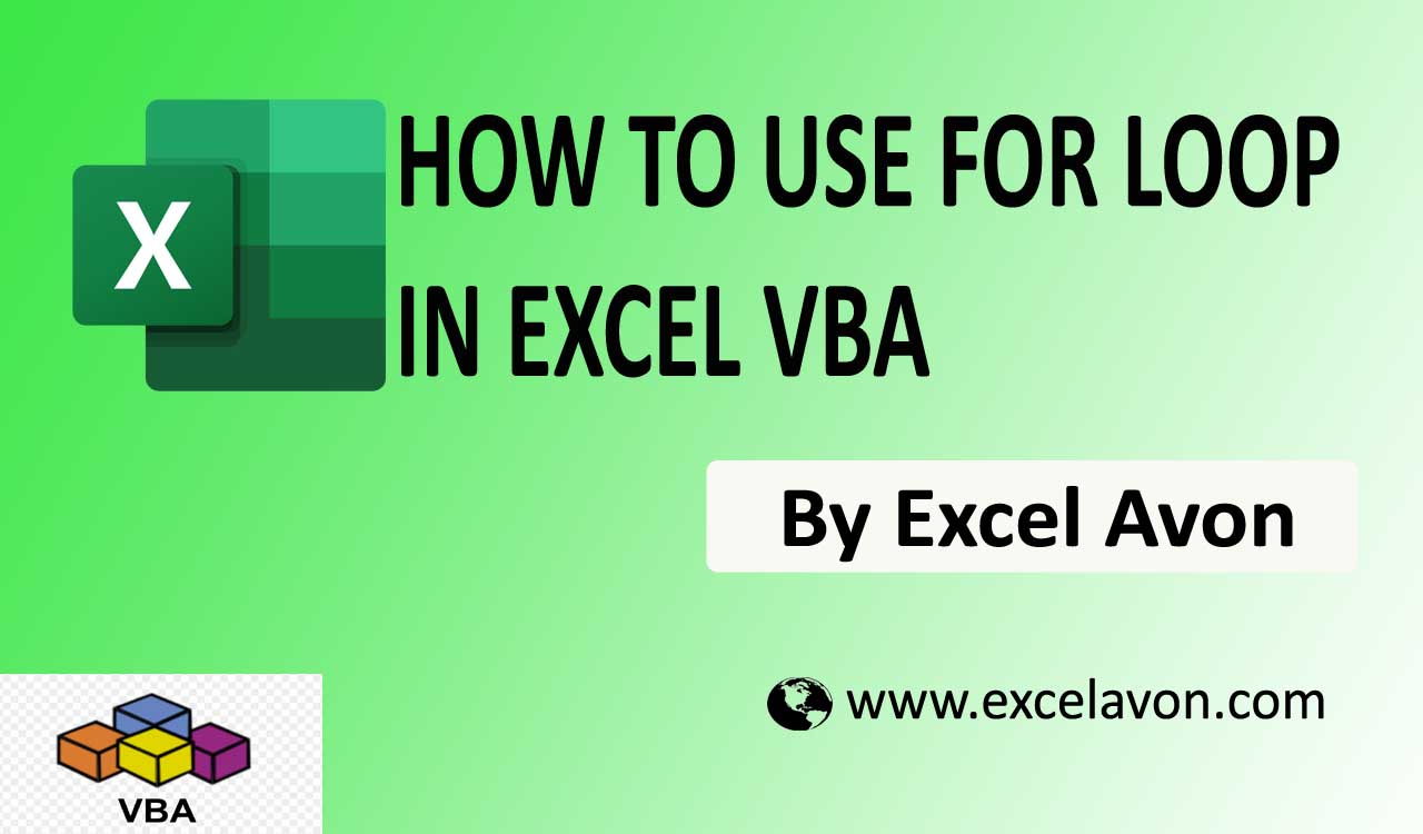 How To Use For Loop In Excel Vba 4746