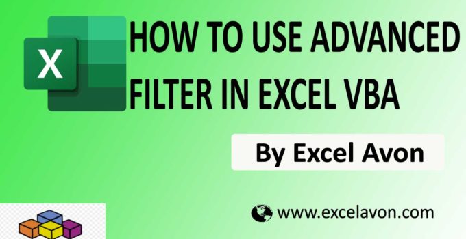 How to use Advanced filter in Excel VBA Easily (3 Example)