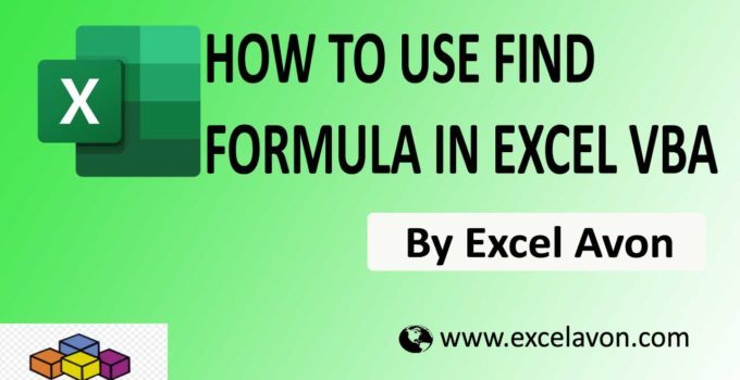 How to use Find Function in Excel VBA Easily (7 examples)