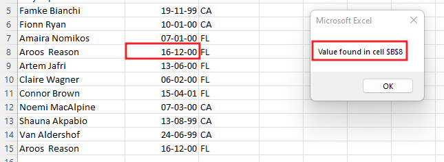 How to use Find Function in Excel VBA10