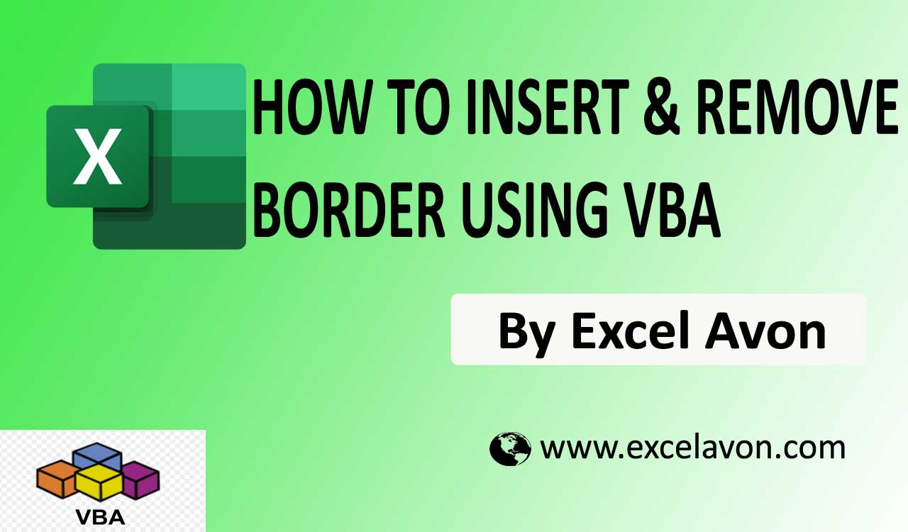 How to insert Border in excel using VBA