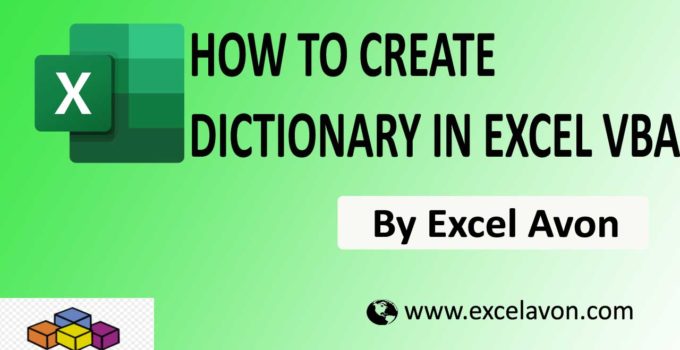 How to Create Dictionary in Excel VBA (2Examples)