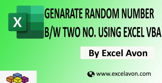 How to Generate Random Number Between 2 No. in Excel VBA Easily (5 Example)
