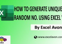 How to Generate Unique Random No. using Excel VBA (2 Example)