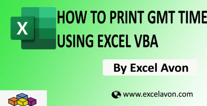 How to Print GMT Time Using Excel VBA Easily (4 Examples)