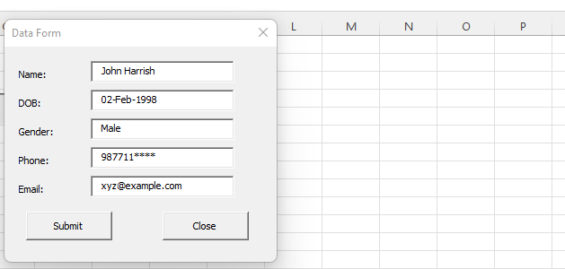 DATA ENTRY BY USERFORM IN EXCEL VBA12