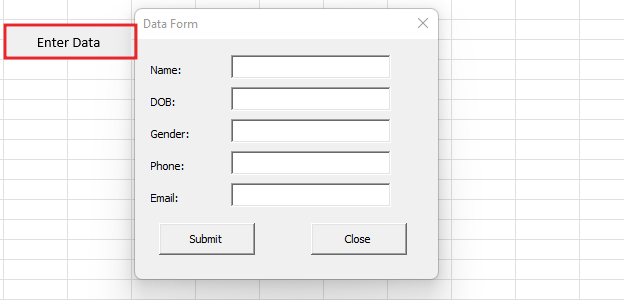 DATA ENTRY BY USERFORM IN EXCEL VBA7