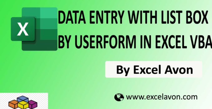 Data Entry with List box by UserForm in Excel VBA Easily (3 Example)