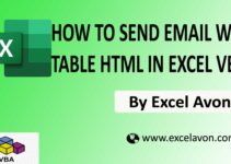 How to Send Email with Table HTML in Excel VBA