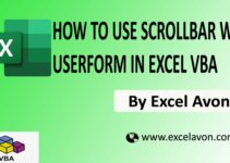 How to use Scrollbar with UserForm in Excel VBA Easily