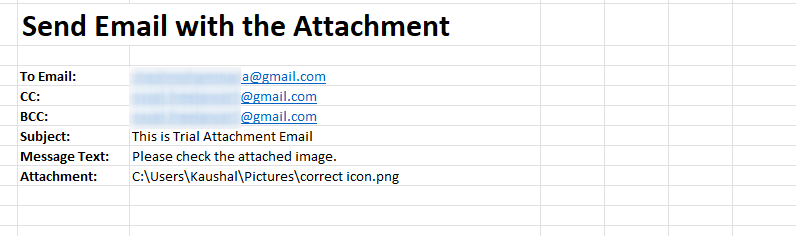 Send Email with the Attachment