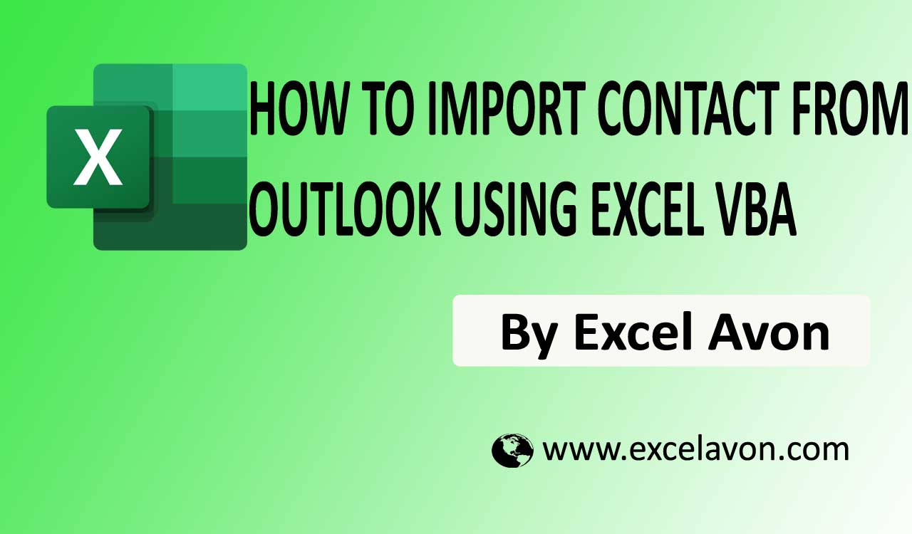 how-to-import-contact-from-outlook-using-excel-vba