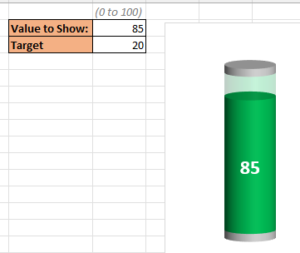 3-d battery chart with conditional formattin