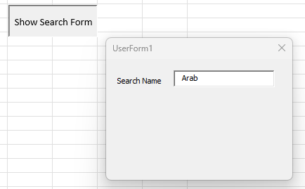 How to make Searchable Dropdown in Userform8