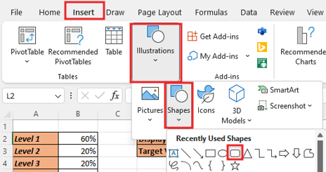 Circle bullet chart in excel 29