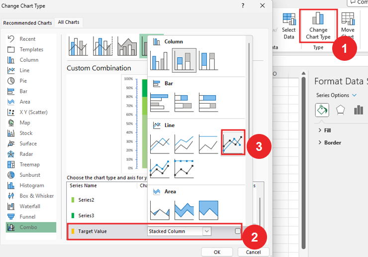 Create Vertical Bullet chart in Excel 16