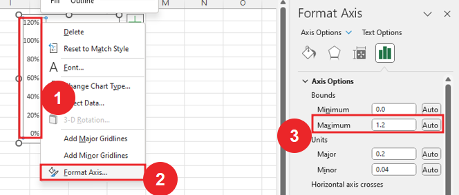 Create Vertical Bullet chart in Excel 8