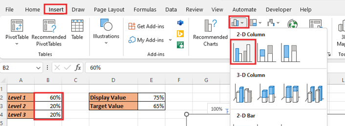 Create Vertical Bullet chart in Excel1 .png