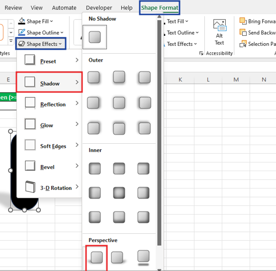 Create Traffic light graph in Excel,