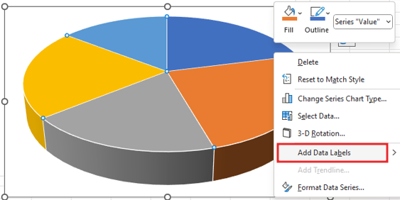 How-to -create 3-d pie chart in Excel7