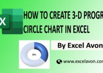 How to create 3-D Progress circle chart in Excel