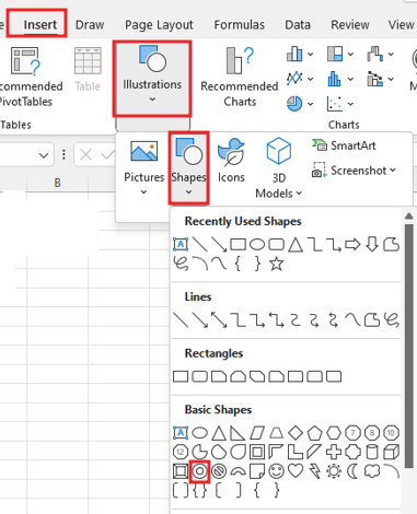 Create 3-D Progress circle chart in Exce2