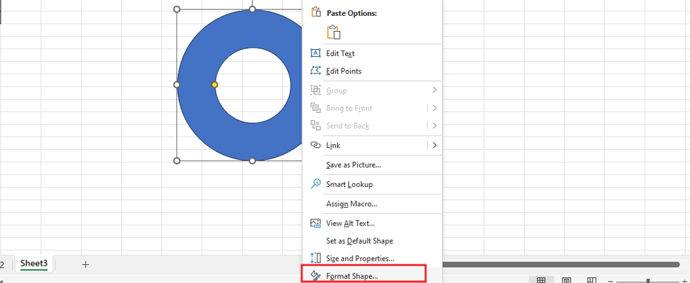 Create 3-D Progress circle chart in Exce5