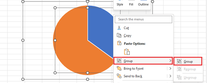 Create 3-D Progress circle chart in Excel15