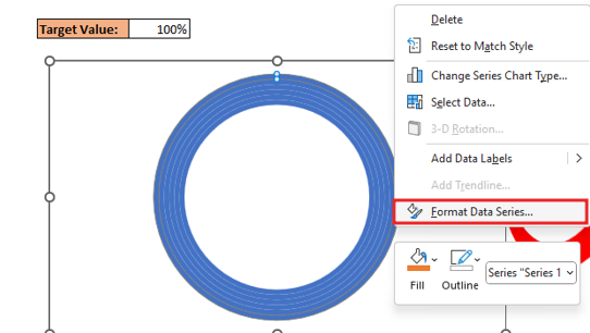 Create Bull's Eye Chart in Excel 6